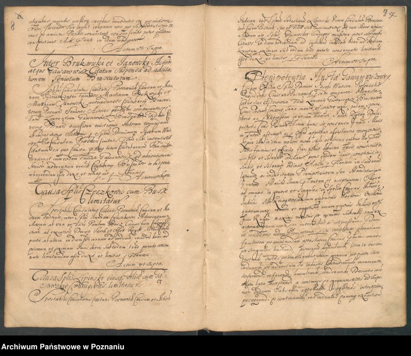 Obraz 8 z jednostki "Protocolon actorum officii consularis Posnaniensis."