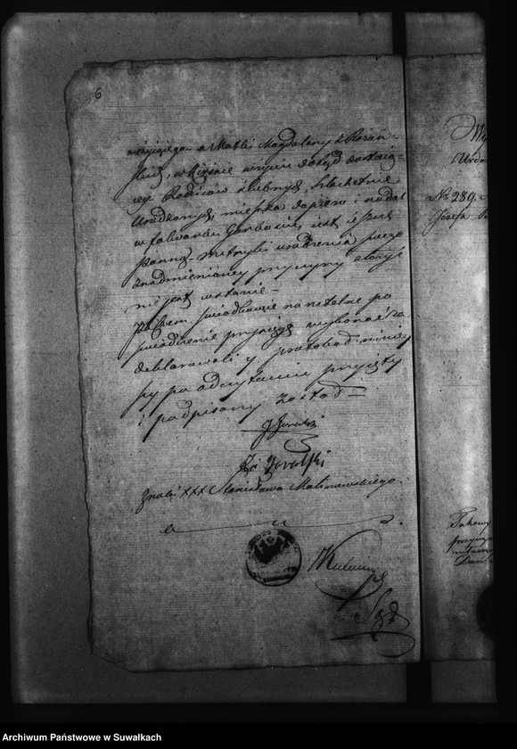 Obraz 10 z jednostki "Metryki należące do akt Szlubnych w Bakałarzewie"