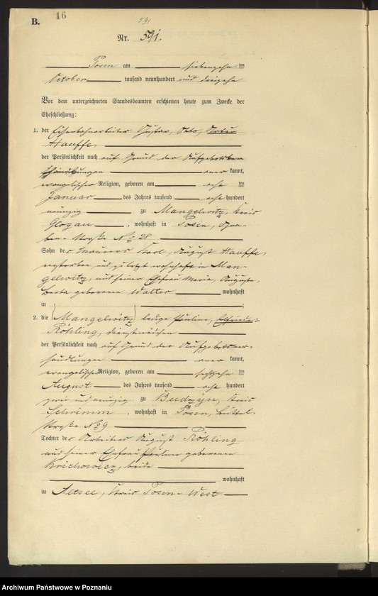 Obraz 18 z jednostki "Księga miejscowa małżeństw tom III [Rejestr główny małżeństw]"