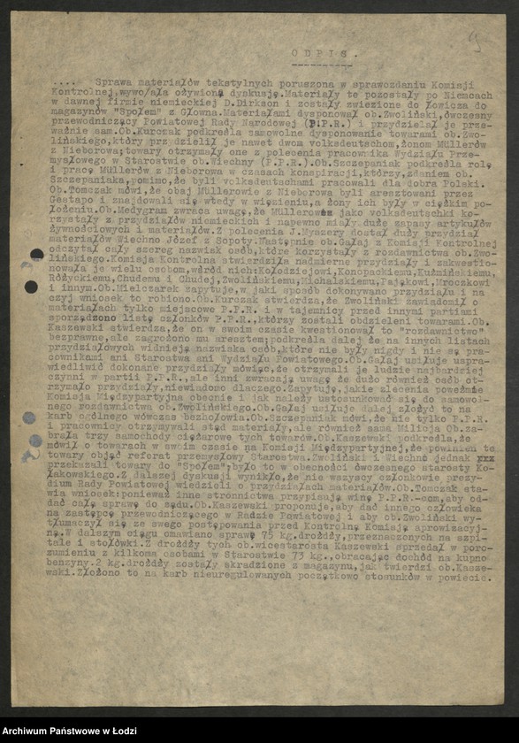 Obraz 10 z jednostki "Akta dotyczące spraw członków partii A, B, C, D, G, I, K"