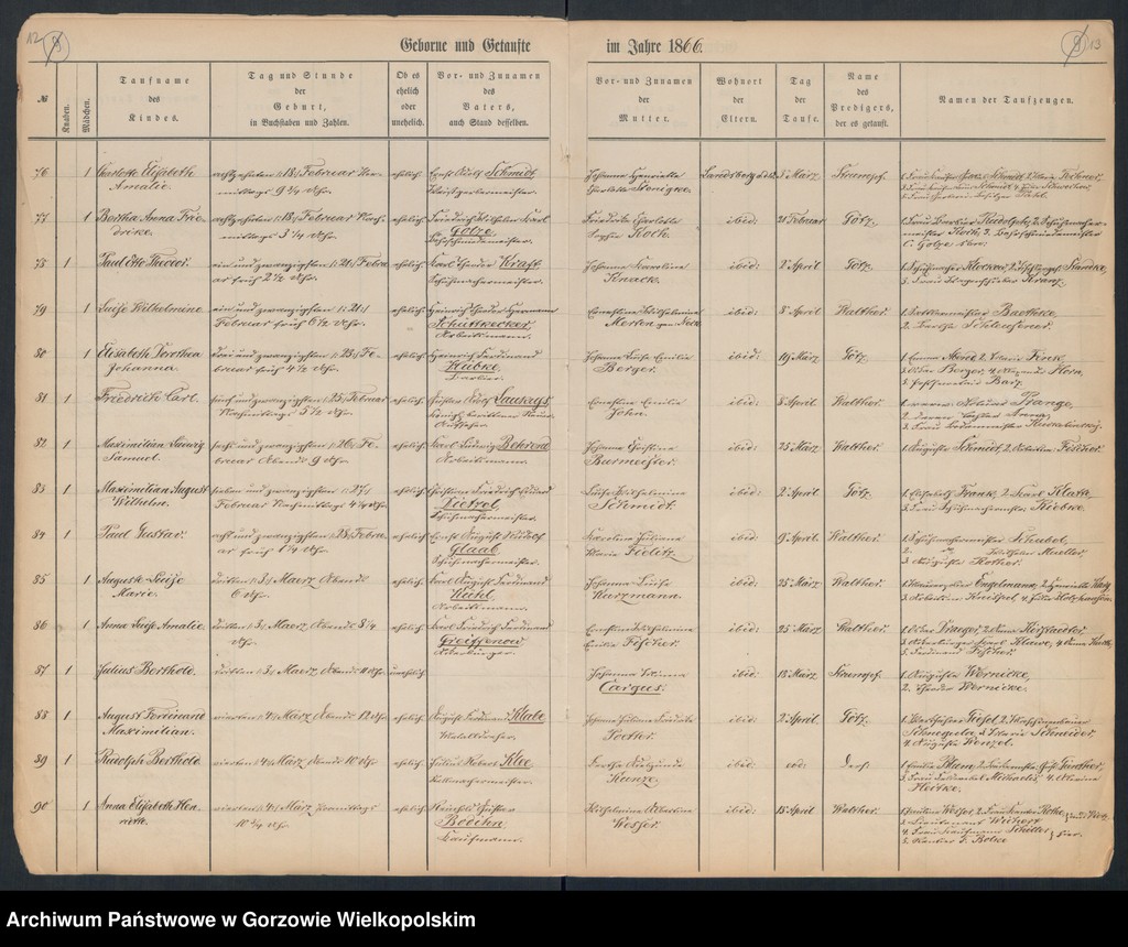 image.from.unit.number "Duplikate der Hauptkirche zu Landsberg an der Warthe (zawiera też księgę zgonów Konkordienkirche z 1866 r.)"