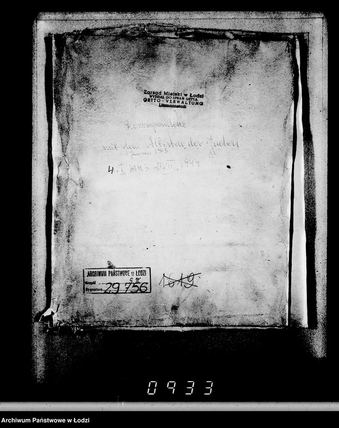 Obraz 4 z jednostki "Korrespondenz mit dem Ältesten der Juden"