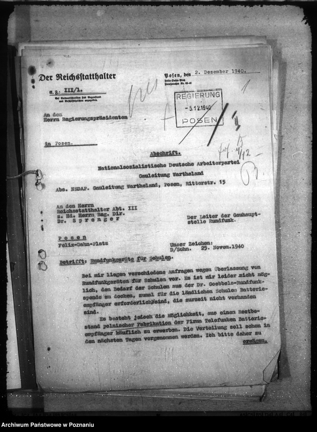 Obraz 5 z jednostki "Rundfunkgeräte in den Schulen"