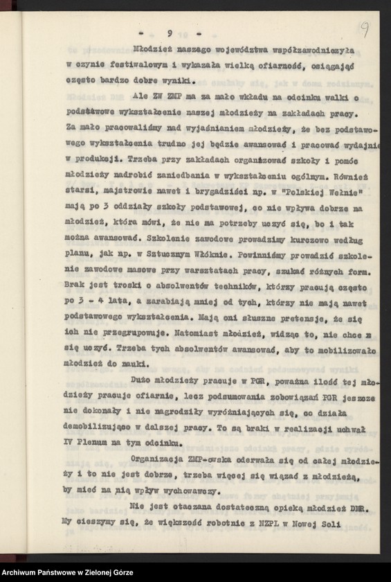 image.from.unit.number "Protokół plenarnego posiedzenia nt.: Wyniki działalności w wojewódzkiej organizacji partyjnej w dziedzinie rozwoju socjalistycznego współzawodnictwa pracy. Załączniki. 13 grudnia 1955 r."