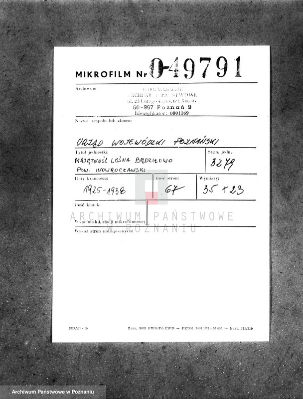 Obraz 2 z jednostki "Majętność leśna Będziłowo powiat inowrocławski"