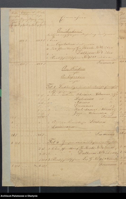 image.from.unit.number "Rechnung des Kirchspiels Schul-Kasse zu Widminnen"