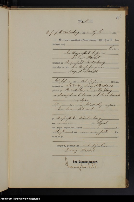 image.from.unit.number "Sterbe-Haupt-Register Nr 1 - 16"