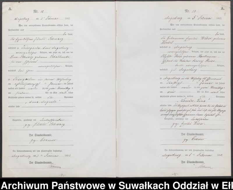 image.from.unit.number "Geburts-Neben-Register des Preussischen Standes-Amtes Angerburg Kreis Angerburg"