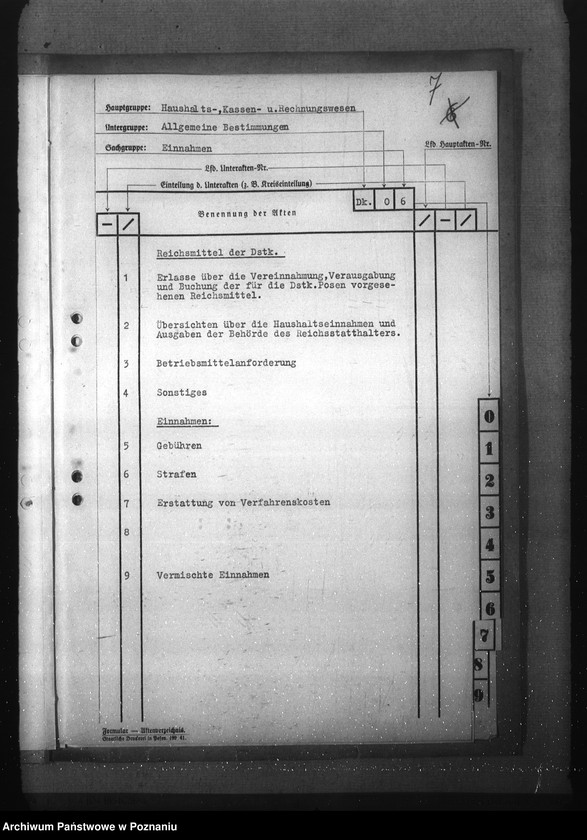 Obraz 11 z jednostki "Aktenplan der Dienststrafkammer"