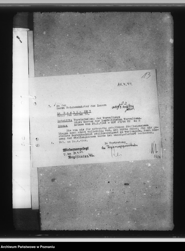 Obraz 17 z jednostki "Vereinfachung der Verwaltung. Kosten der landrätlichen Verwaltung"