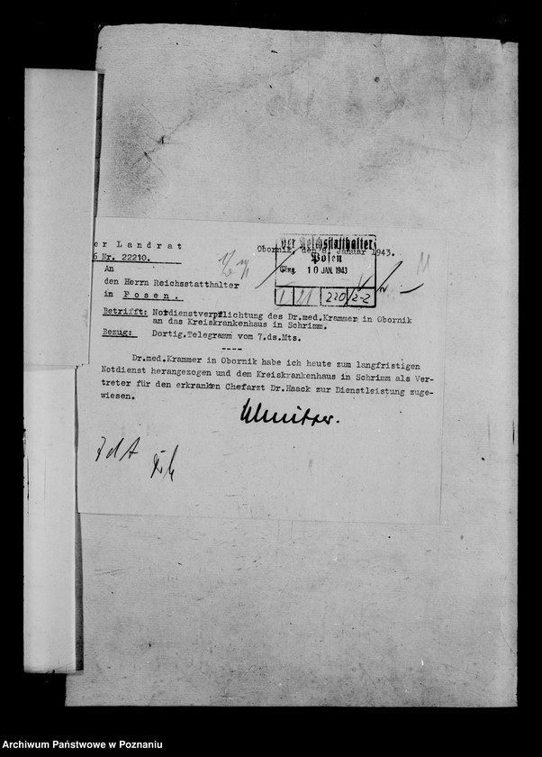 Obraz 15 z jednostki "Unbedingt Kriegswichtige Stellung und Notdienst der Ärzte"