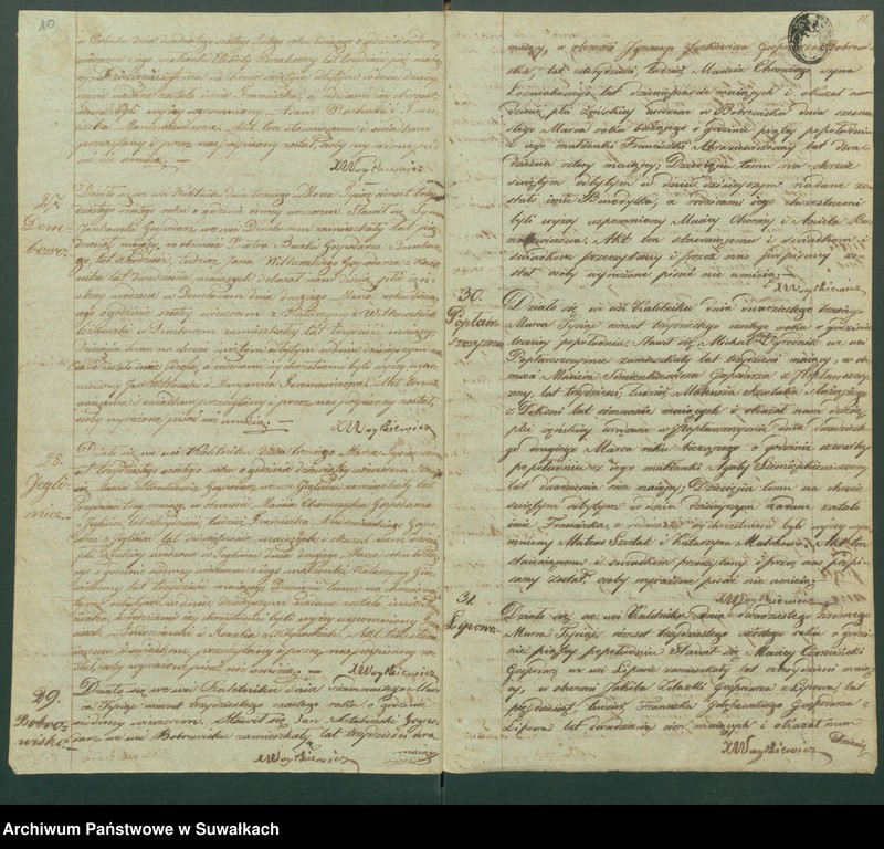 Obraz 8 z jednostki "Duplikat Aktów Urodzonych, Zaślubionych i Umarłych Parafii Kaletnickiey z Roku 1836"