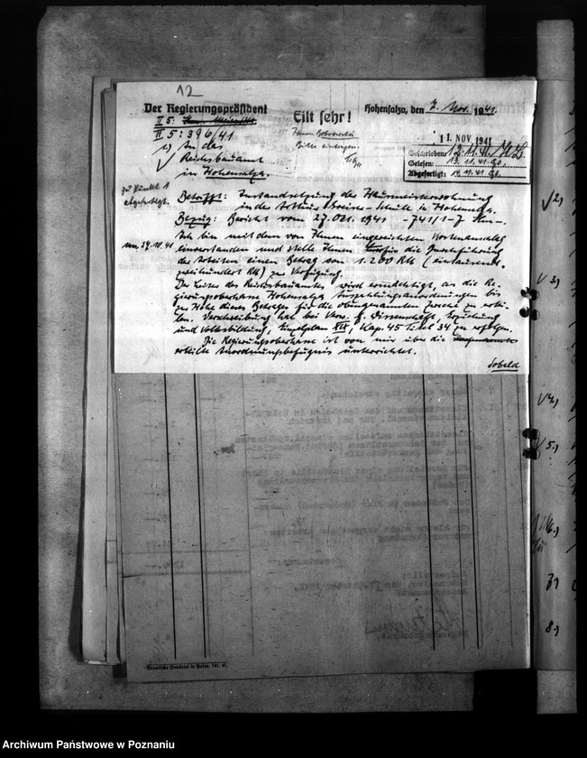 Obraz 16 z jednostki "Ausbau der Ober - Heimschule Hohensalza (Inowrocław)"