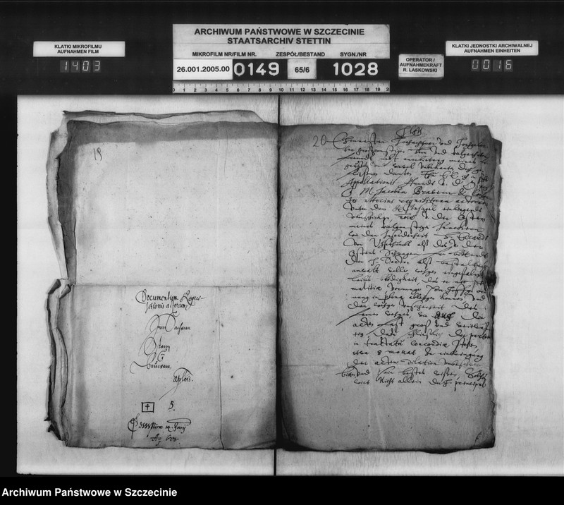 image.from.unit.number "Arnd von d. osten zu Kapelle / Jakob Brauer, Pastor in Trient: Nachlass- Streitigkeiten."