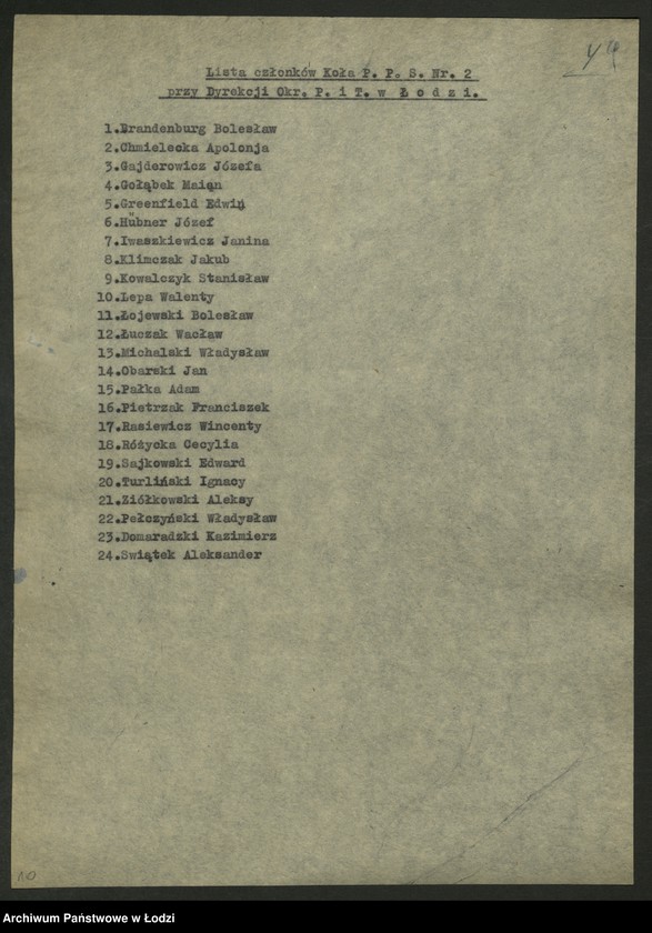 Obraz 10 z jednostki "Komitet Pocztowy PPS- protokoły posiedzeń. Koło Pocztowe- protokoły zebrań i protokoły współzawodnictwa pracy"