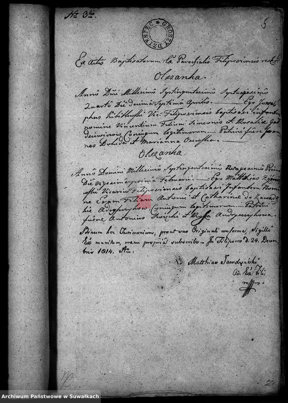 image.from.unit.number "Annexa Gminy Filipowskiey z Roku 1815"