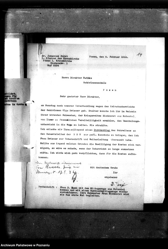 Obraz 17 z jednostki "[Korespondencja w sprawie zatrudnienia osób głuchoniemych]."