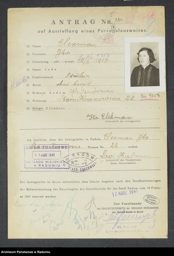 image.from.unit.number "[Wnioski o wydanie dowodów osobistych oraz nie odebrane dowody Ekselman - Estersohn]"