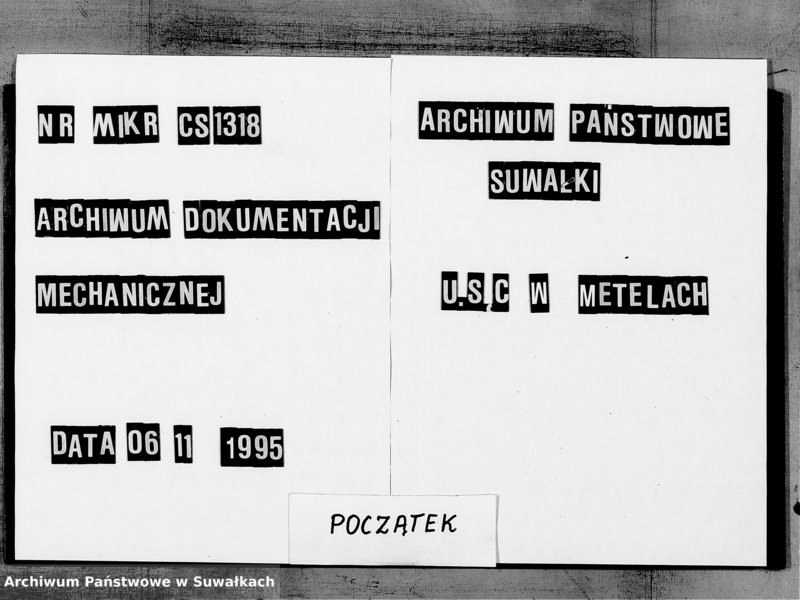 Obraz 1 z jednostki "Dokumenty k aktam o brakosočetavšichsja Metel