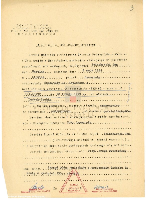 Obraz 18 z jednostki "Życiorysy powstańców wielkopolskich: I."