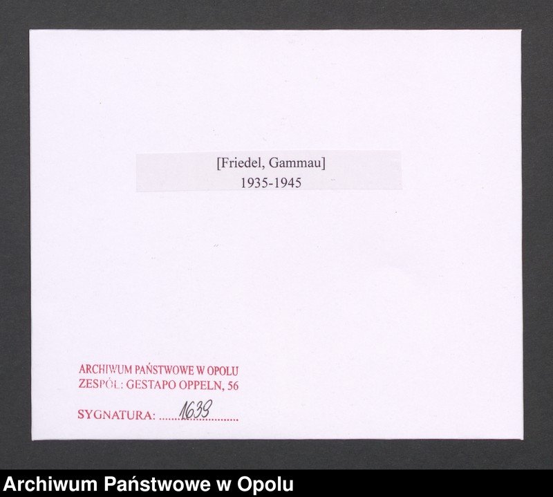 Obraz 2 z jednostki "[Friedel, Gammau]"