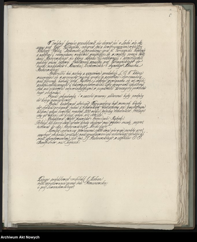 image.from.unit.number ""LXX Ignacemu Paderewskiemu - Łodzianie". Album pamiątkowy, oprawny w skórę, strona tytułowa obita srebrem"