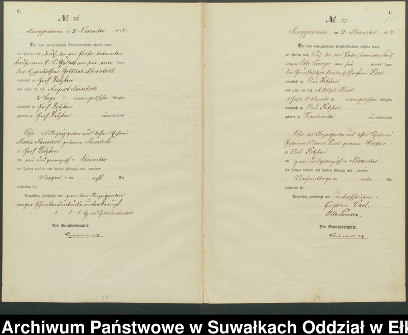 image.from.unit.number "Haupt-Sterbe-Register des Königlich Preussischen Standes-Amtes Landgemeinde Marggrabowa Kreis Oletzko"