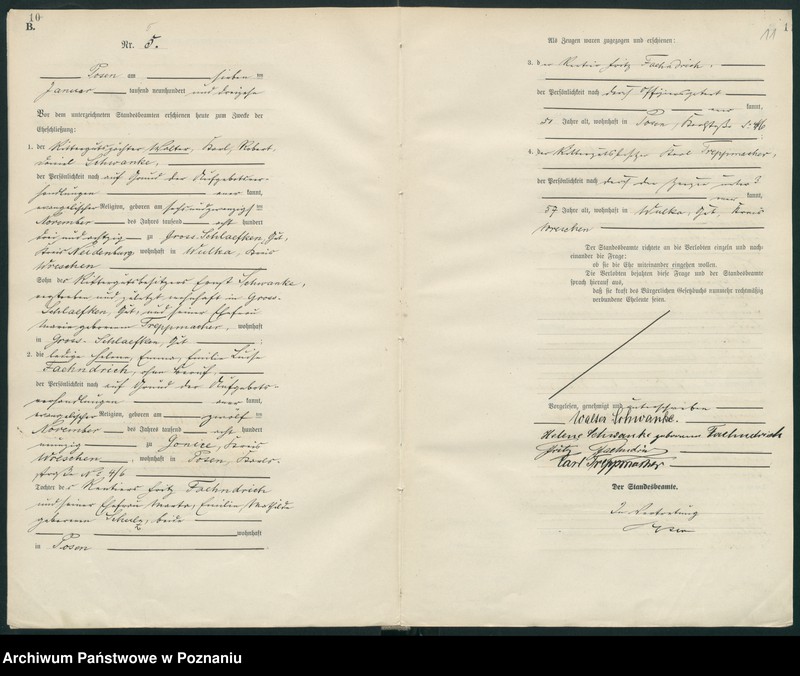 Obraz 7 z jednostki "Księga miejscowa małżeństw tom I [Rejestr główny małżeństw]"