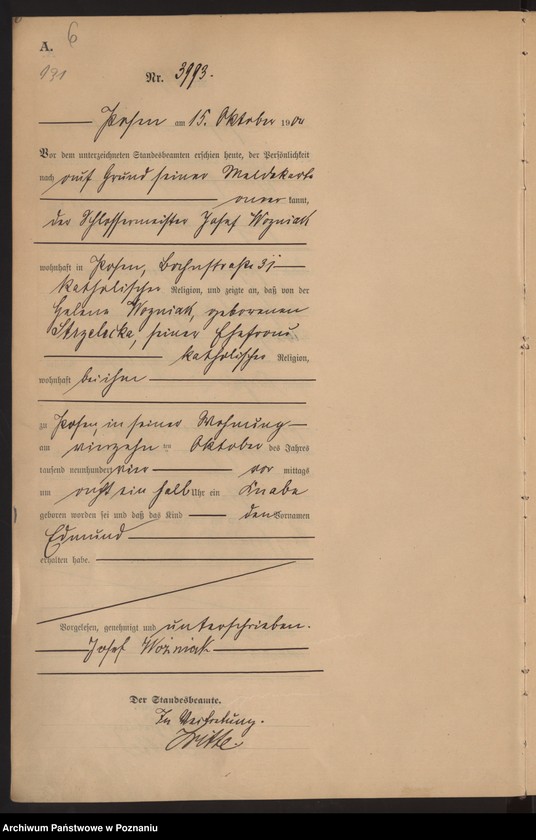 Obraz 7 z jednostki "Księga miejscowa urodzeń tom VIII"