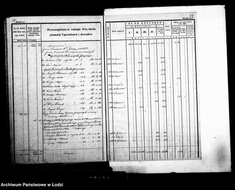 Obraz 16 z jednostki "Manuał przychodu i wydatku kasy ekonomicznej m. Łodzi na rok 1852"