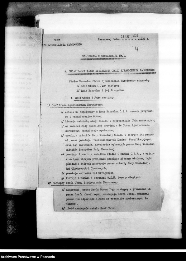 Obraz 7 z jednostki "Okólniki, instrukcje, wytyczne, korespondencja dotycząca urządzenia Zjazdów Obywatelskich, wyborów do samorządów terytorialnych oraz Zespołu Wielkopolskiego Posłów i Senatorów Obozu Zjednoczenia Narodowego: wykazy członków"