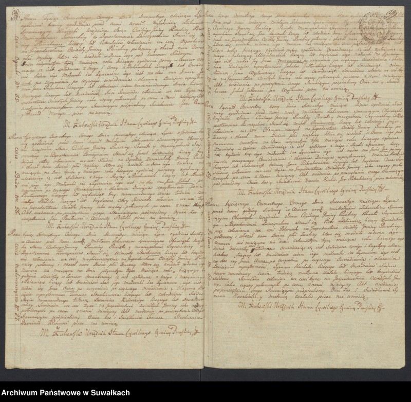 image.from.unit.number "Akta urodzonych gminy puńskiey rok 1808"