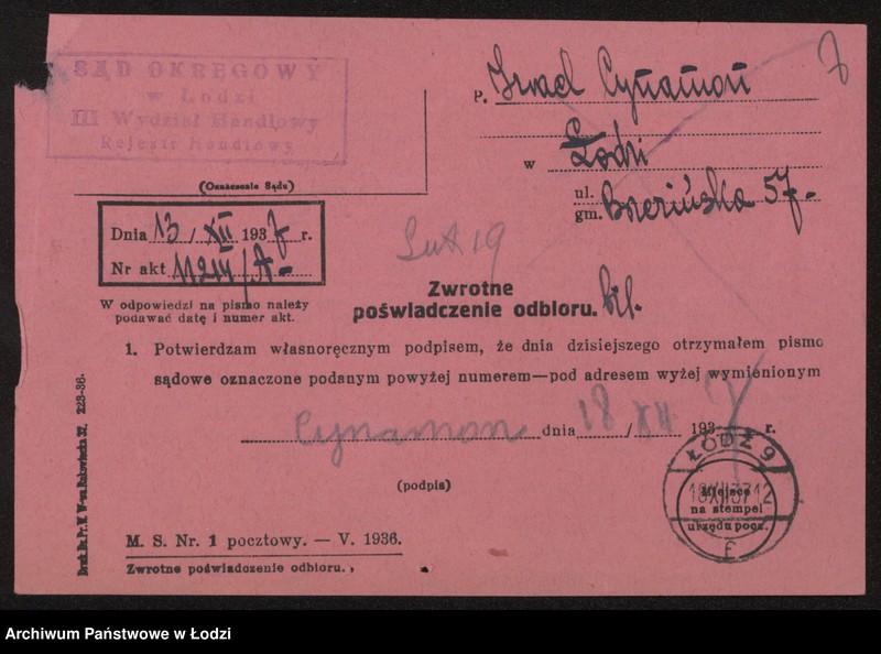 Obraz 10 z jednostki "Izrael Cymmerman- drobna sprzedaż mięsa"