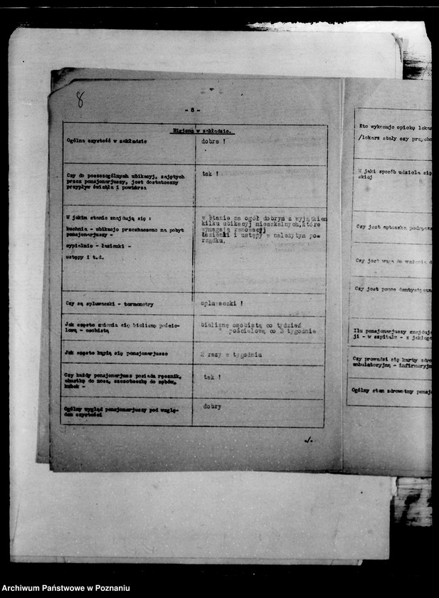 Obraz 13 z jednostki "/Sprawozdanie z lustracji zakładów opiekuńczych/"