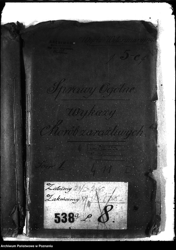 Obraz 4 z jednostki "Sprawy ogólne Wykazy chorób zaraźliwych; [księgosusz, zaraza płucna]"