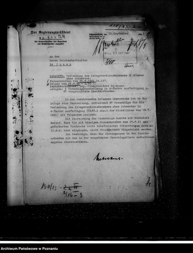 Obraz 6 z jednostki "Kriegsverdienstkreuze- Regierungspräsident Litzmannstadt (Łódź)"