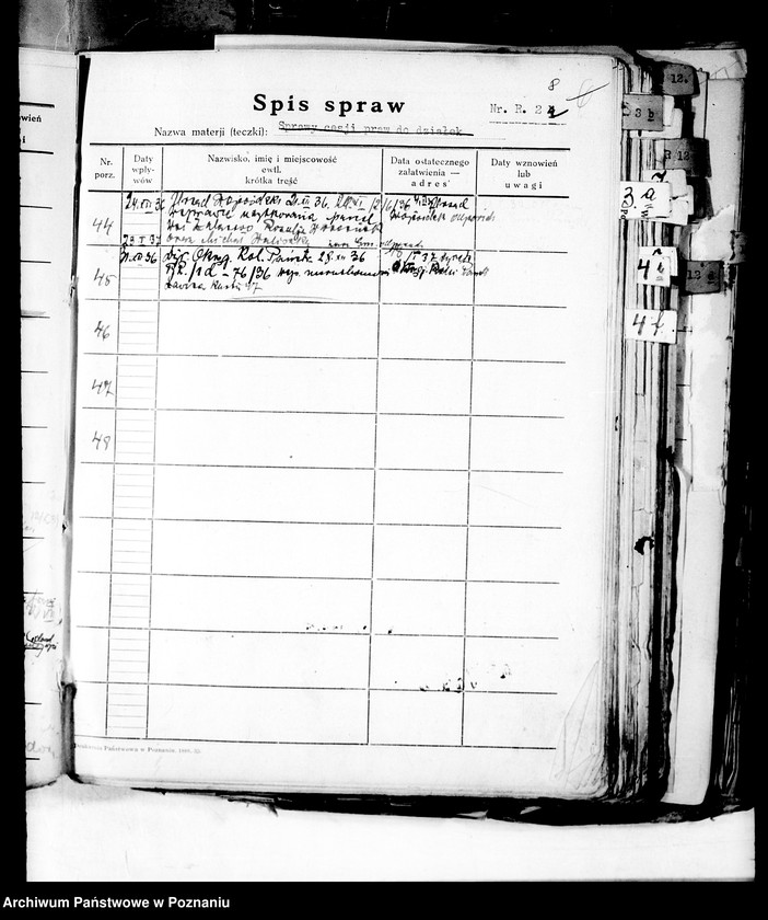 Obraz 13 z jednostki "Spisy spraw /Wydziału Rolnictwa i Reform Rolnych/"