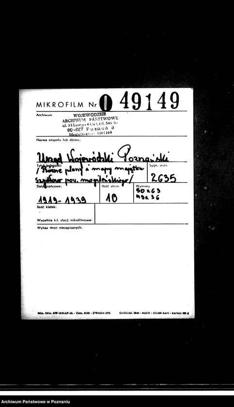 Obraz 2 z jednostki "/Różne plany i mapy majątku Szydłowo powiatu mogileńskiego/"