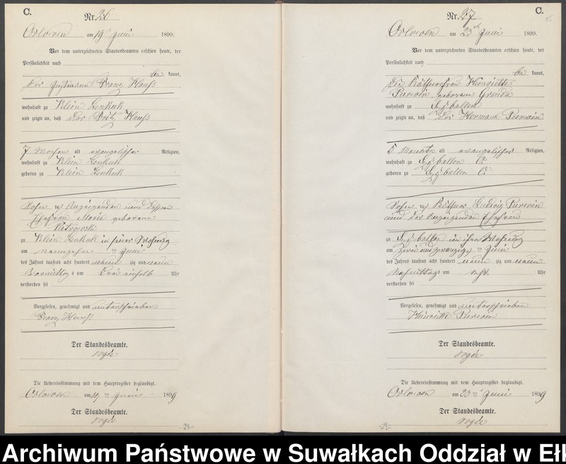 image.from.unit.number "Sterbe-Neben-Register des Preussischen Standes-Amtes Orlowen Kreis Loetzen"
