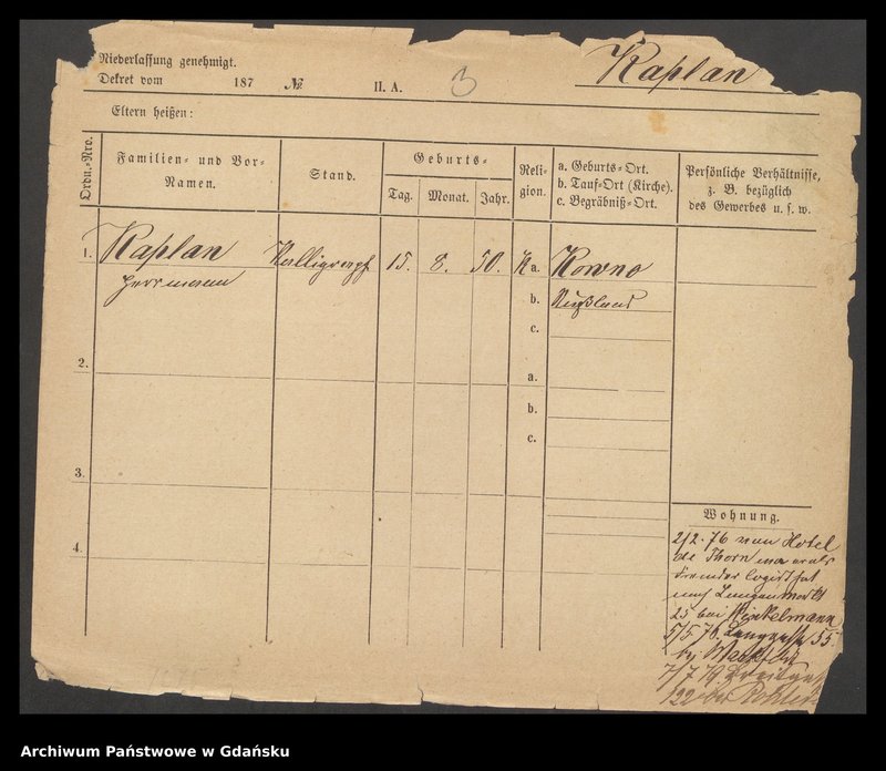 image.from.unit.number "Karty meldunkowe: Karbaum - Karls"