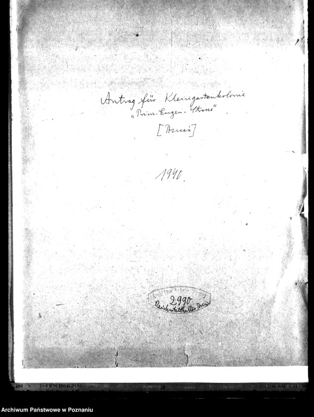 Obraz 4 z jednostki "Antrag für Kleingartenkolonie "Prinz - Eugen - Strasse" (Poznań)"