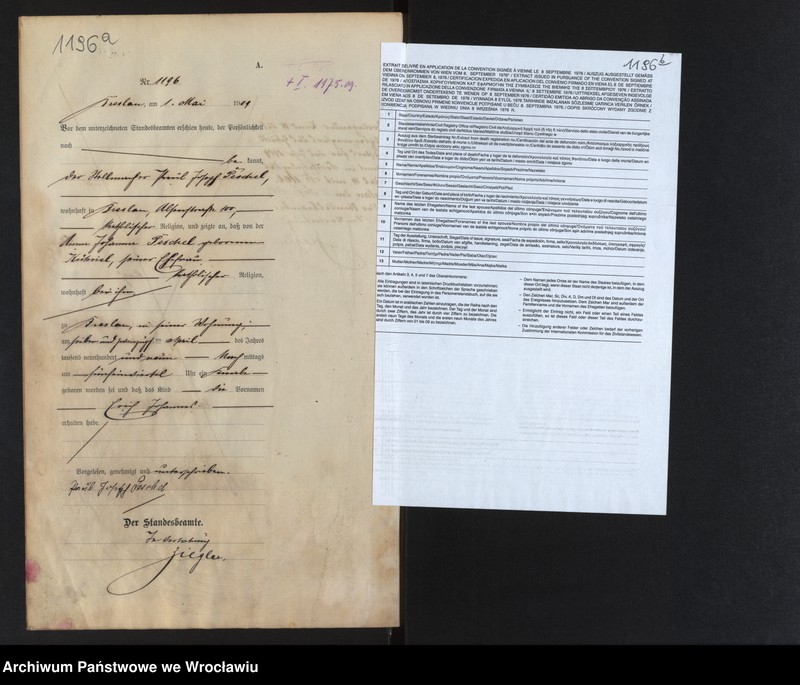 image.from.unit.number "Geburts-Haupt-Register Breslau I 1909 Band 4"