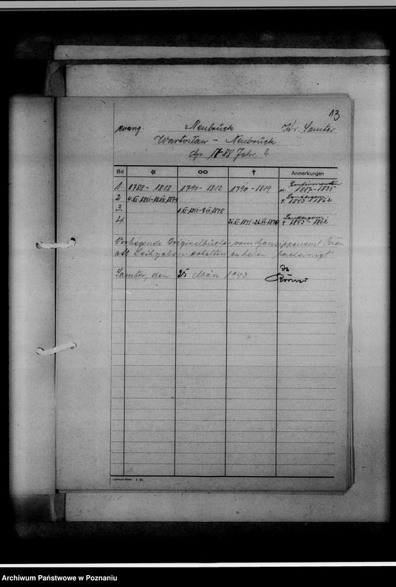 Obraz 17 z jednostki "Bücherverzeichnis, Kreissippenamt Samter [Szamotuły]"