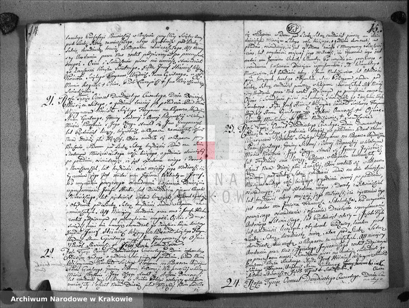 Obraz 10 z jednostki "Księga Aktów Urodzenia i Uznania dla Parafii Sgo Floryana przy Krakowie na Rok 1824"