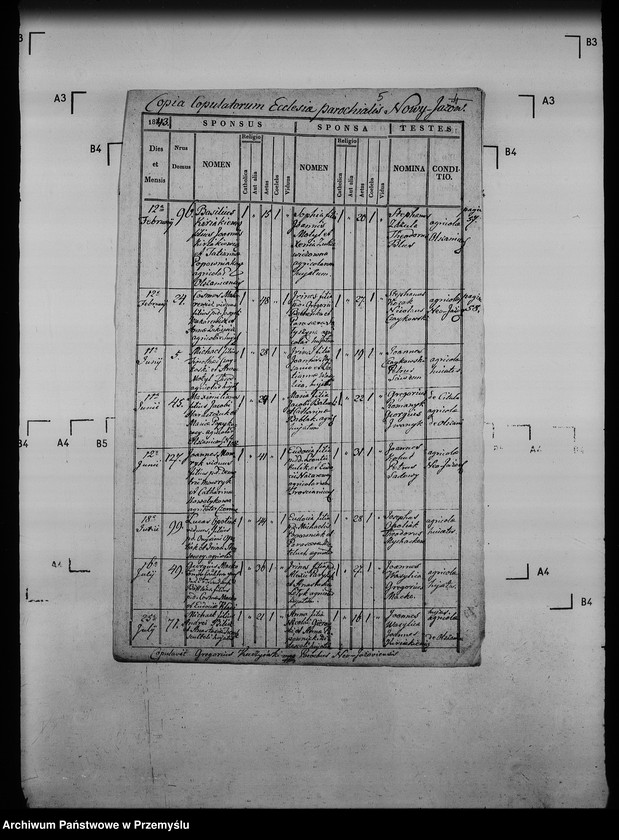 Obraz 9 z jednostki "[Kopie ksiąg metrykalnych parafii Jazów Nowy z filią Cetula (dekanat Jaworów)]"