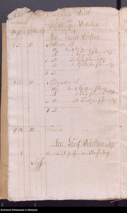 image.from.unit.number "Kobultische Kirchen Jahres-Rechnung über Einnahme und Ausgabe Geld"