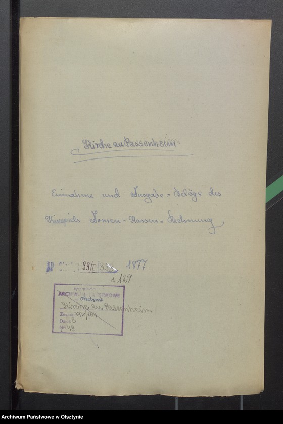 image.from.unit.number "Einnahme und Ausgabe Beläge des Kirchspiels Armen Kassen-Rechnung"