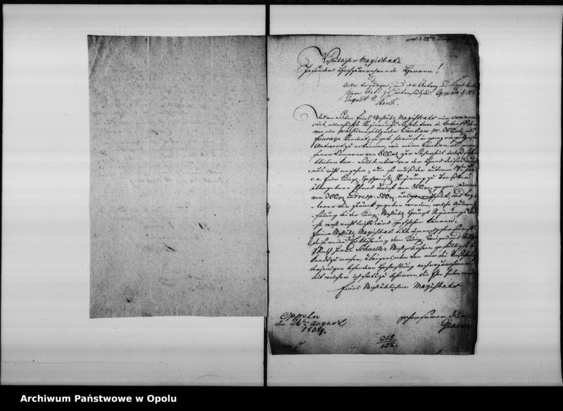 Obraz 6 z jednostki "Acta von Anstellung des fourage Magazin Rendanten zu Oppeln so wie dessen Cautions Leistung und Amtsführung betreffend. de anno 1809 bis um [1817]"