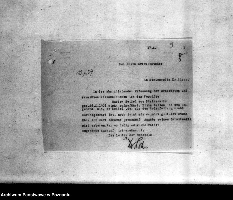 Obraz 13 z jednostki "Amtsbezirk Wilhelmsort Kreis Bromberg (Bydgoszcz). Wykazy miejscowych Niemców, którzy zginęli w 1939 roku"