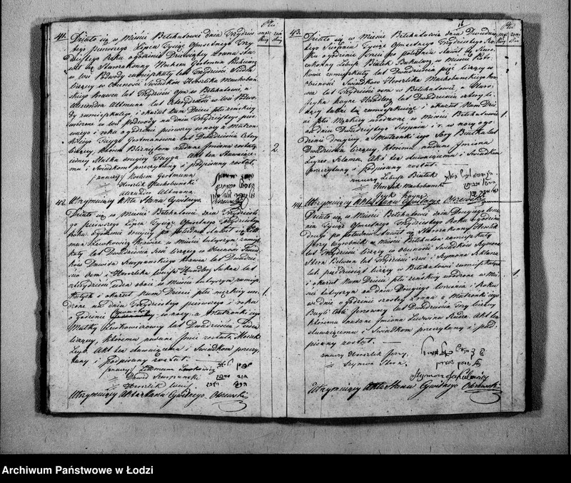 image.from.unit.number "Księga Akt Stanu Cywilnego Wyznania Mojżeszowego Urodzonych w Parafii Bełchatow Obwodzie Piotrko[wskim] Wojew[ództwie] Kali[skim] od roku 1828, [18]29, [18]30"